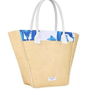 Dolce & Gabbana Straw Beach Tote Bag